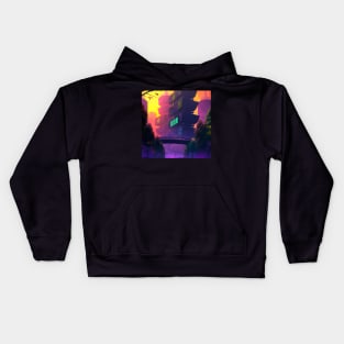 Colorful city Kids Hoodie